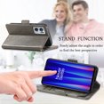 thumbnail image 2 of Case for OnePlus Nord CE 2 5G Cover Leather Wallet Folio Case Book Design Flip Magnetic Closure - Grey, 2 of 5