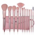 thumbnail image 1 of FELTECHELECTR 12Pcs Electroplating Makeup Brushes Kit Rose Gold Plastic Handle for Cosmetic Application, 1 of 7