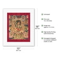 thumbnail image 2 of King Gesar The Drala of Zhang Zhung - Tibetan Warrior - Vintage Tibetan Thangka Buddhist Painting c.1800s - Fine Art Rolled Canvas Print 11in x 14in, 2 of 4