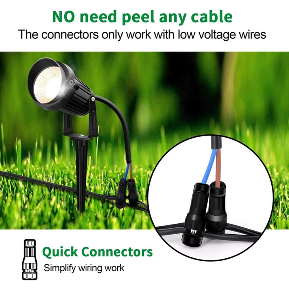 12Pack Low Voltage Landscape Lighting Cable Connector for Landscape Lighting Path Lights Wire Connector Work with Malibu Paradise Moonrays and Other Outdoor Lighting - image 4 of 5