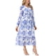 thumbnail image 4 of INSPIRE CHIC Vestidos de Chifón para Mujeres con Mangas Largas Semi Transparentes, Vestido Bohemio Floral con Volantes y Bolsillo Blanco M, 4 of 6