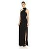 Laundry by Shelli Segal Gown High Slit, Black, 10