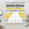 thumbnail image 3 of Modern Style Swag Valances for Windows 2 Pack Gradient Color Abstract Artistic Cloud Casual Swag Kitchen Curtains 45 Inches Long Rod Pocket Short Window Treatment for Kitchen Bathroom 36"x45", 3 of 9