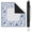 White, variant on Chinoiserie Mahjong Table Mat 31.5 Inch Anti Slip Noise Reduction Gaming Pad Comes With Gift Box Carrying Bag And Three Dice For Card Board And Tile Games