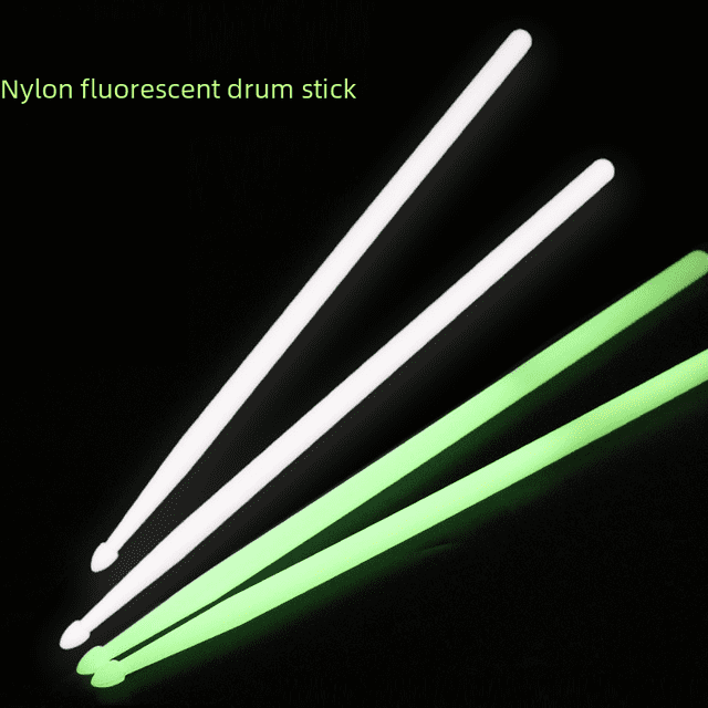 Baquetas fluorescentes de nailon 5A para batería, baquetas luminosas para jazz, baquetas para actuaciones escénicas, baquetas luminosas