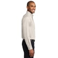 thumbnail image 3 of Port Authority S608ES Mens Extended Size Long Sleeve Easy Care Shirt, Light Stone & Classic Navy - 9XL, 3 of 6