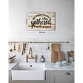 thumbnail image 2 of Dining Room Wall Art Gather Signs for Home Decor Kitchen Pictures Wall Decor Rustic Gather Sign for Wall Decorations Inspirational Saying Quotes Canvas Poster Farmhouse Textured Artwork Framed 12x16", 2 of 6