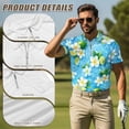 thumbnail image 5 of Aplkyhs Tropical Lemon Flower Matching Couple Sport Shirts Quarter Zip Matching Golf Shirts for Couple Lightweight Mens Hawaiian Shirt Moisture Wicking Suitable for Outdoor Sports, 5 of 6