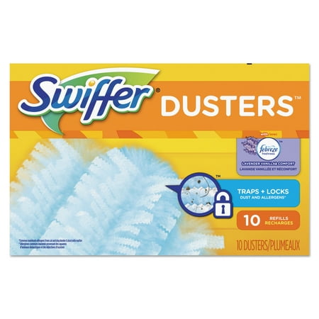 Swiffer Refill Dusters  DustLock Fiber  Light Blue  Lavender Vanilla Scent 10/Bx 4Bx/Ctn -PGC21461CT