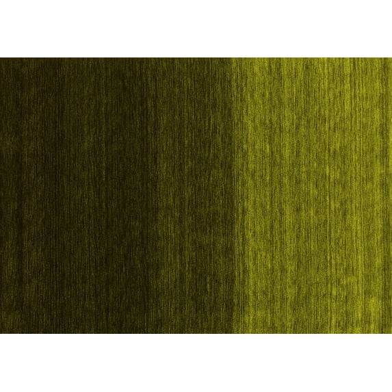 Ahgly Company Machine Washable Indoor Rectangle Abstract Yellow Contemporary Area Rugs, 2' x 3'