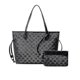 thumbnail image 1 of Women Checkered Tote Shoulder Bag Purse Pu Leather Handbag Bag With Inner Pouch, 1 of 5