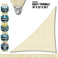 thumbnail image 1 of TANG Sunshades Depot A Ring Design Steel Cable Wire Reinforcement 16'x36'x39.4' Right Triangle Sun Shade Sails Beige Heavy Duty Permeable 260GSM UV Block Patio Garden Deck Dock Outdoor Facility, 1 of 6