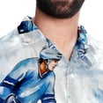 thumbnail image 5 of Ice Hockey Men's Short Sleeve Beach Button Down Casual Printed Summer Shirts - Unisex, 5 of 6