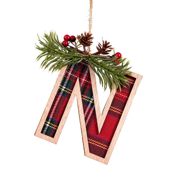 Qiulaii 2pcs Personalized DIY Christmas Ornament Pendant - Custom Letter Hanging Decor for Xmas Tree, Festive Home & Holiday Party Decoration