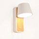 thumbnail image 1 of Aplique de pared LED Nirvana White con base de madera, ajustable, 6 W, luz blanca cálida 2700 K, foco de aluminio e interruptor para dormitorio, cama, cabecero, sala de estar., 1 of 5