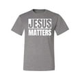 thumbnail image 2 of Jesus Matters Christian Love God Church | Mens Inspirational/Christian Graphic T-Shirt, Heather Grey, 4XL, 2 of 3