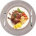 thumbnail image 2 of NEWEEN 15" Round Placemats Set of 6 Braided Fabric Heat Resistant Washable Table Mat for Kitchen for Kitchen Party Decor, 2 of 8