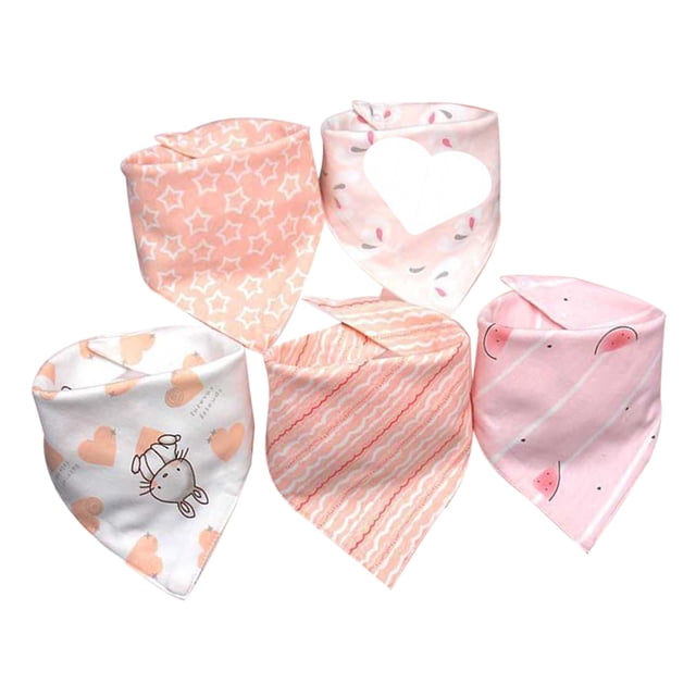 Babero para bebé, 5 piezas Baberos de baba para bebé Baberos absorbentes de baba Baberos de algodón para bebé Durabilidad extendida