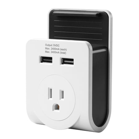 Link2Home Dual USB Port Power Adaptor with Smartphone Cradle