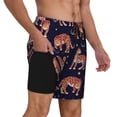 thumbnail image 3 of Goofa Leopard Print Printed Men's Swim Trunks Board Shorts Quick Dry Mens Swimming Trunks with Compression Liner,Breathable Fit Hawaii Beach Shorts-Small, 3 of 9