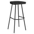 thumbnail image 3 of Counter Stool Chair, Set of 2, Black, Wood, Metal, Bar Pub Cafe Bistro Dining Kitchen Hospitality Restaurant, Modern Contemporary HB36683, 3 of 10