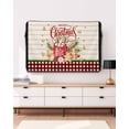 thumbnail image 3 of Outdoor TV Cover 48 to 50 Inch Weatherproof, Merry Christmas Waterproof TV Screen Protector for Outside Decor with Zipper and Pocket 48"L x 30"H , Vintage Christmas Decorations Plaid, 3 of 7