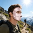 thumbnail image 4 of 1PC 100% Mulberry Silk Full Face UV Protection Mask - Pink Adjustable Sun Shield for Summer, 4 of 5