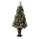 thumbnail image 1 of Árbol de Navidad Glitzhome flocado de 1,2 m con luces y decoración, 1 of 9