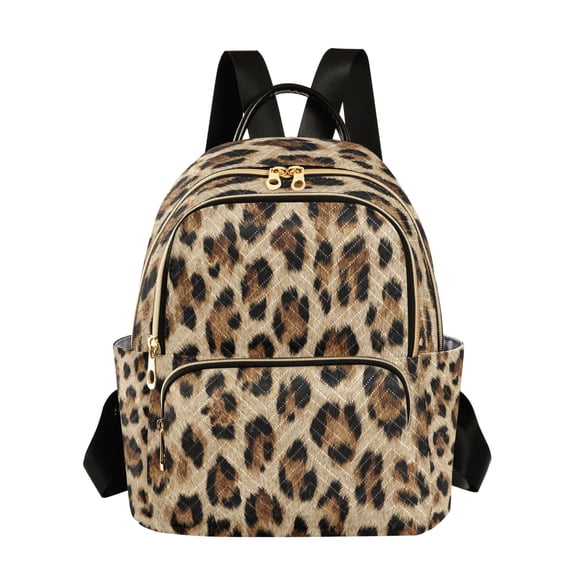 Quilted Backpack Fashion Backpack 10.23*5.11*12.59 Inch Women's Fashion Backpack Picnic Shopping Travel Out Sports backpack Leopard Pattern