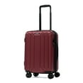 thumbnail image 5 of NONSTOP NEW YORK Luggage Expandable Spinner Wheels hard side shell Travel Suitcase Set 3 Piece Lightweight, TSA Lock, Double USB Port + 2 packing cubes (Burgundy, 3-Piece Set (20/24/28)), 5 of 9