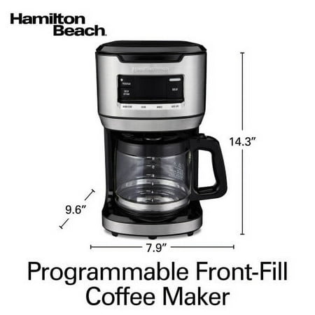 Hamilton Beach - 14 Cup Programmable FrontFill Coffee Maker - BLACK
