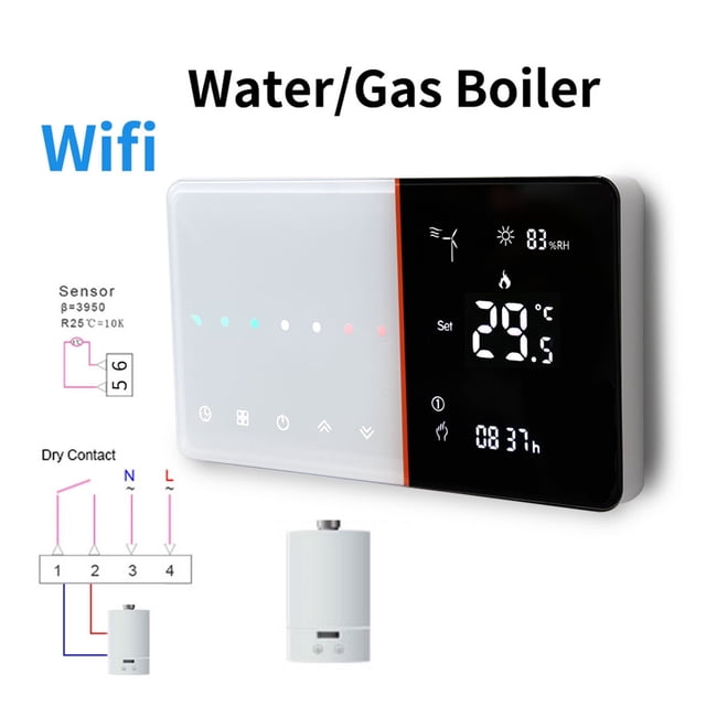 WiFi Smart Thermostat,Electric Floor/Heating Water/Gas Boiler Weather Station Temperature Remote Controller ,Easy to Install