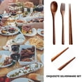thumbnail image 3 of CATIEBYE 6-Piece Smooth Wooden Tableware Set in Brown, Safe Kitchen Scoops for Cooking and Serving, 3 of 8