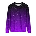 thumbnail image 5 of Wdfiry Women's Sweatshirts Gradient Color Printing Pullover Top Round Neck Long Sleeve Oversized Fall Sweatshirt, 5 of 7