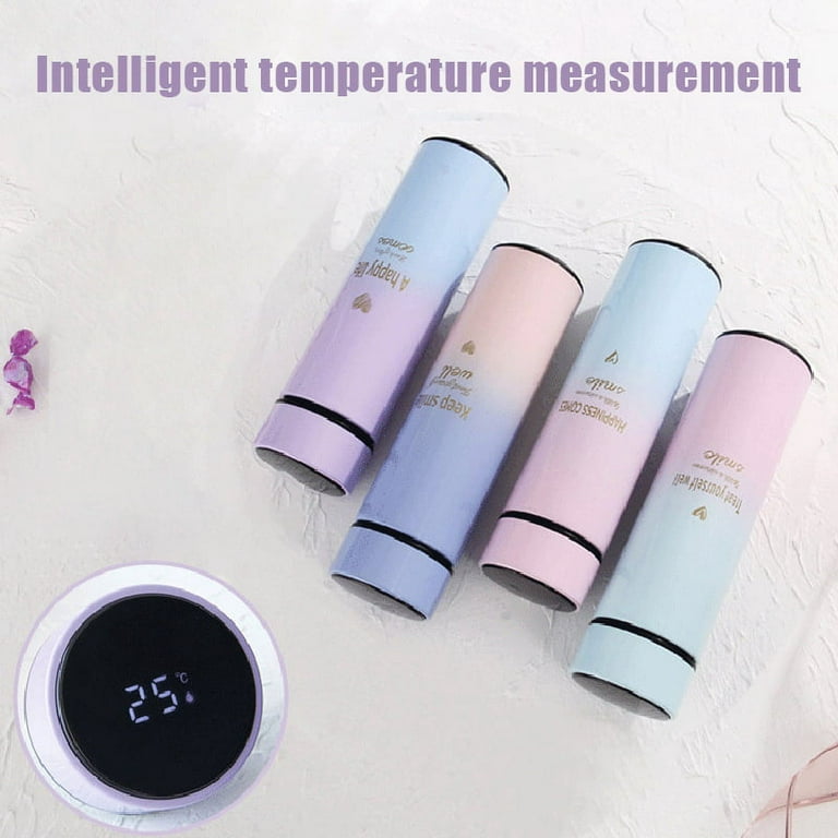 Travel Mugs, Insulated Water Bottle, 500ml Led Temperature Display
