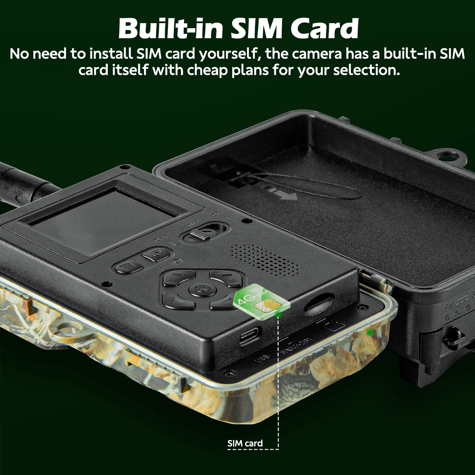 CAMPARK 2 Pack Trail Camera 4G Cellular, 1080P 32MP Hunting Game Camera Built-in SIM Card, 2.0" Screen, Lifelong Free Cloud Storage, Motion Alerts Night Vision IP66 Waterproof for Wildlife Monitoring