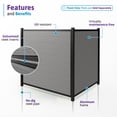 thumbnail image 6 of 6ft H x 6ft W WamBam Privacy Fence Panel, Composite Fence Kit with Aluminum Frame, Woodgrain Boards, No-Dig Install, UV Resistant Outdoor Fence for Backyard Patio or Pool, Slate Grey BLI19113, 6 of 10