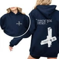 thumbnail image 4 of Forgive Them Father Double-Sided Hoodie – Christian Faith-Based Cross Design, Soft Cotton Blend Unisex Pullover, 4 of 7