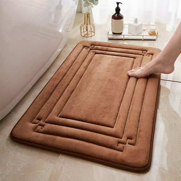 Alfombrilla de baño absorbente de microfibra suave, antideslizante, 20 x 30 cm, lavable a máquina para un secado rápido y una base estable. Ideal para duchas y bañeras. Aestivo | Café |