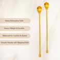 thumbnail image 2 of GFDYREE Gold Bar Spoon Set \u2013 Smooth Handle Long Spoons for Stirring & Layering for Cocktail Set \u2013 Gold Bar Set for Drinks \u2013 Basic Professional or Home Bar Accessories (Smooth), 2 of 7