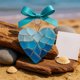 thumbnail image 1 of Yunuuuoa Blue Ribbon Sea Glass Pendant Necklace, Handmade Wire Wrapped Jewelry, Beach Wedding Gift, Boho Ocean Inspired Accessory, Dainty Choker Statement Piece, 1 of 6