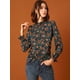 thumbnail image 2 of Blusa lunares florales Azul verdoso T S, 2 of 6