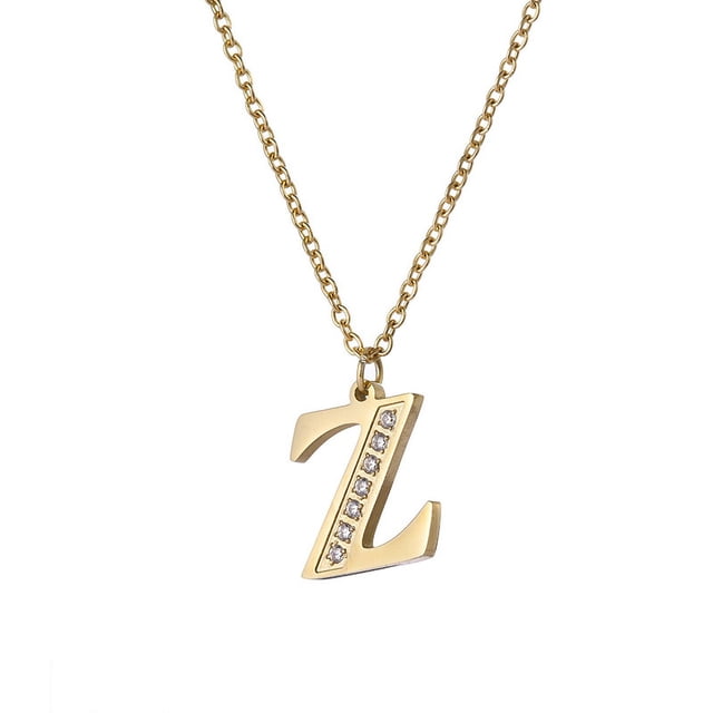 Características del collar de estilo europeo y estadounidense de joyería de letras de moda prominente tridimensional collar de pareja universal para hombres y mujeres