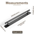 thumbnail image 3 of Goo-Ki Matte Black Cabinet Pulls with Backplate, Zinc Alloy 7.6''(192mm) Hole Centers Cabinet Drawer Handles for Dresser,Wardrobe,Cupboard,Cabinet Hardware, 2 Pack, 3 of 11