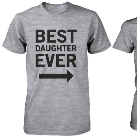 Matching Grey T-Shirts Set For Dad and Daughter - Best Dad / Beast