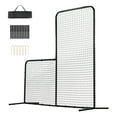 thumbnail image 1 of KFFKFF L Screen for Baseball Batting Cage, Safety Screen Measuring 7x7 ft for Baseball and Softball, Portable Body Protector Batting Screen with Ground Stakes and Carry Bag, Robust Pitching Net, 1 of 9