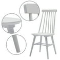 thumbnail image 6 of Duhome Dining Chairs Set of 2 with Solid Wood Slat Back Farmhouse Dining Room Chairs for Kitchen Windsor Chair White, 6 of 7