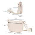 thumbnail image 6 of Montana West Crossbody Bag for Women with Dual Zipper Pockets, Beige, 6 of 6