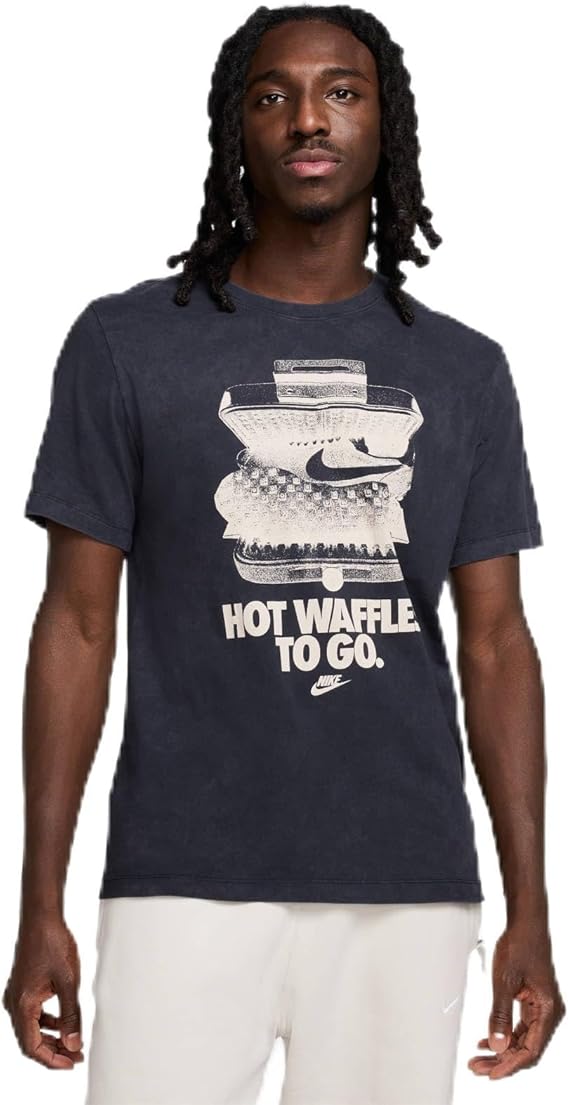 Nike Men's Hot Waffles Graphic Sportswear T-Shirt Black photo 1