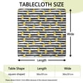 thumbnail image 2 of Yellow Lemon Fruit Leaves BlackWhite Pattern Square Fitted Tablecloth with Elastic Edge,Square Table Cover,Washable Elastic Table Cover for Home Kitchen Party Decor 36"x36", 2 of 6